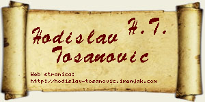 Hodislav Tošanović vizit kartica